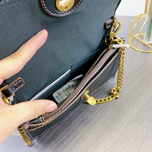 Fossil SHB3152001 Ainsley Wallet Crossbody IN Black - Picture 7 of 10